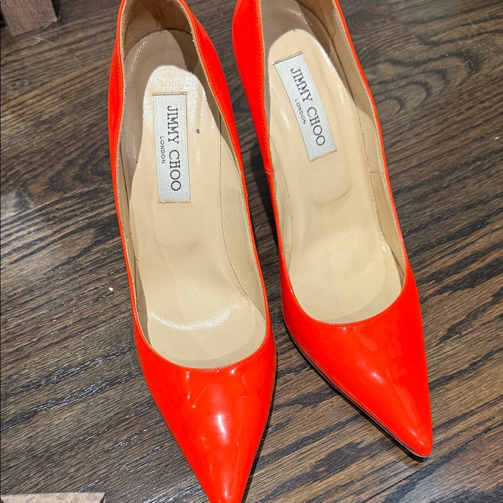 Jimmy Choo Vibrant Red Heels